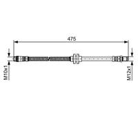 BOSCH 1 987 481 496 Flexible de frein