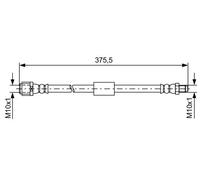 Flexible de frein 1 987 481 608 BOSCH pour MERCEDES-BENZ CLS CLASSE E