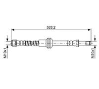 Flexible de frein 1 987 481 609 BOSCH pour MERCEDES-BENZ CLASSE E CLS