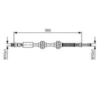 Flexible de frein 1 987 481 664 BOSCH pour VW TRANSPORTER T5 Autobus/Autocar
