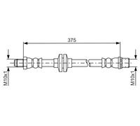 Flexible de frein 1 987 481 695 BOSCH pour RENAULT MASTER III Autobus/Autocar