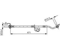 Flexible de frein 1 987 481 716 BOSCH pour KIA HYUNDAI