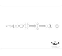 Flexible de frein 19036537 CORTECO pour RENAULT LAGUNA III LAGUNA III Grandtour