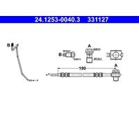 ATE Flexible de frein 24.1253-0040.3 droite