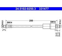Flexible de frein 24.5102-0250.3 ATE pour AUDI A8 D2