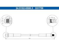 Flexible de frein ATE 24.5102-0500.3