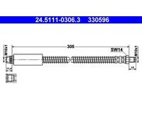 ATE 24.5111-0306.3 Flexible de frein