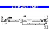 ATE 24.5111-0386.3 Flexible de frein