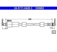 ATE 24.5111-0420.3 Flexible de frein