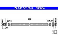 Flexible de frein 24.5112-0185.3 ATE pour FIAT PANDA STILO STILO VAN
