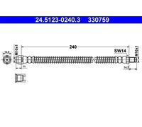 ATE Flexible de frein pour MERCEDES-BENZ 24.5123-0240.3