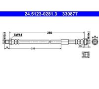 Flexible de frein ATE 24.5123-0281.3