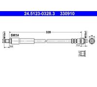 ATE 24.5123-0328.3 Flexible de frein
