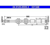 Flexible de frein 24.5125-0555.3 ATE pour BMW X1
