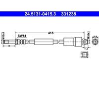 Flexible de frein 24.5131-0415.3 ATE pour MERCEDES-BENZ VW