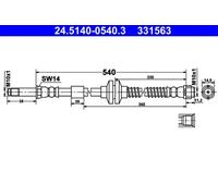 ATE 24.5140-0540.3 Flexible de frein