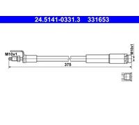 Flexible de frein 24.5141-0331.3 ATE pour FORD TRANSIT V363 Autobus/Autocar