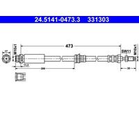 ATE Flexible de frein 24.5141-0473.3 pour Ford, Mazda