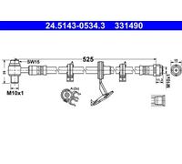 ATE 24.5143-0534.3 Flexible de frein