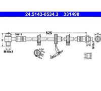 Flexible de frein 24.5143-0534.3 ATE pour MERCEDES-BENZ CLASSE M