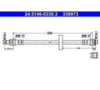 ATE 24.5146-0330.3 Flexible de frein
