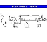 Flexible de frein 24.5152-0218.3 ATE pour OPEL ASTRA H GTC ASTRA H