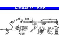 ATE Flexible de frein 24.5157-0218.3 pour OPEL ASTRA H Break, ASTRA G Break