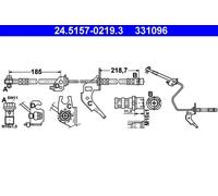 Flexible de frein 24.5157-0219.3 ATE pour OPEL ASTRA H Break ASTRA G Break
