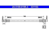 Flexible de frein 24.5159-0195.3 ATE pour MITSUBISHI PAJERO II Canvas Top