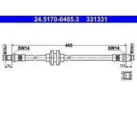 Flexible de frein 24.5170-0465.3 ATE pour VOLVO 440 460 480