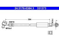 ATE 24.5176-0384.3 Durit et Accessoire de Frein