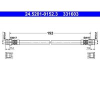 Flexible de frein 24.5201-0152.3 ATE pour VW SEAT SKODA
