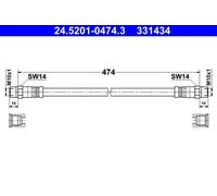 ATE Flexible de frein 24.5201-0474.3 pour MERCEDES-BENZ