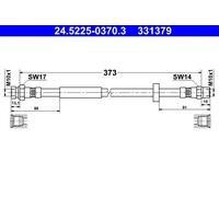 ATE 24.5225-0370.3 Flexible de frein