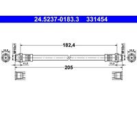 ATE Flexible de frein 24.5237-0183.3 – Pour VW, Audi, Skoda (VAG)