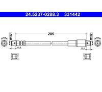 Flexible de frein 24.5237-0288.3 ATE pour AUDI 80 B3 A trois volumes COUPE B3
