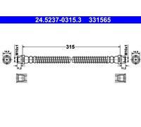 Flexible de frein 24.5237-0315.3 ATE pour VW AMAROK Camion plate-forme/Châssis