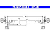 Flexible de frein 24.5237-0334.3 ATE pour VW TRANSPORTER T4 Autobus/Autocar