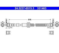 Flexible de frein 24.5237-0515.3 ATE pour AUDI PORSCHE VW