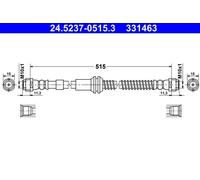 ATE Flexible de frein 24.5237-0515.3 convient pour PORSCHE VAG