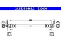 Flexible de frein 24.5239-0165.3 ATE pour CITROËN DS RENAULT