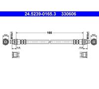 Flexible de frein 24.5239-0165.3 ATE pour CITROËN RENAULT DS