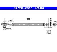 ATE Flexible de frein arrière 24.5243-0190.3 pour VW Passat B5 Variant