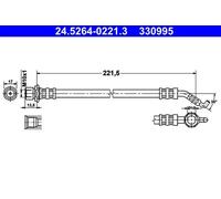 1x Flexible de frein ATE 24.5264-0221.3 convient pour TOYOTA