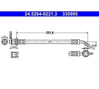 Flexible de frein 24.5264-0221.3 ATE pour TOYOTA COROLLA COROLLA Break