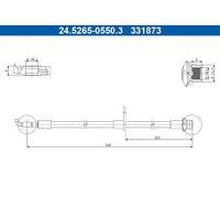 Flexible de frein 24.5265-0550.3 ATE