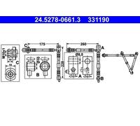 ATE 24.5278-0661.3 Flexible de frein