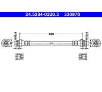 Flexible de frein 24.5284-0220.3 ATE pour DAEWOO CHEVROLET