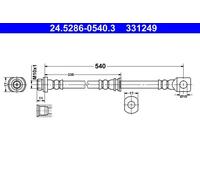 Flexible de frein 24.5286-0540.3 ATE pour MITSUBISHI PAJERO IV PAJERO III