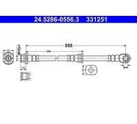 ATE 24.5286-0556.3 Flexible de frein